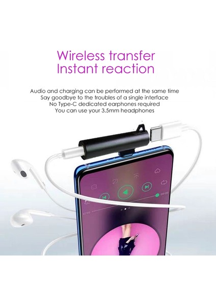 Tipi Ses Adaptörü Kanca Çağrı Müzik Şarjı 2'si 1 Arada 3,5 mm Yuvarlak Delikli Kulaklık Dönüştürücü (Yurt Dışından) fırsatları