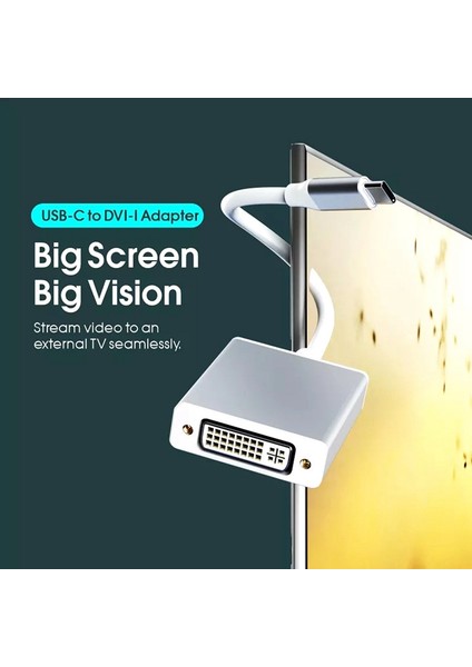 Usb3.1 Tip C Erkek DVI Kablo Dönüştürücü Tip C Dizüstü Bilgisayar Monitörü Için Genişletilmiş Adaptör Kablosu Konektörü (Yurt Dışından)