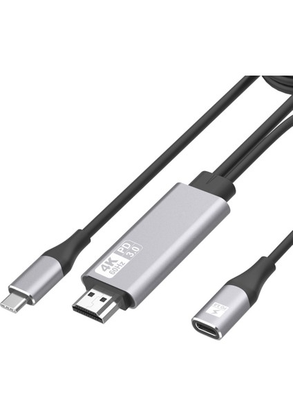 Tip-C - HDMI Uyumlu Hdtv Kablosu Usb-C Pd 3.0 Dişi Besleme 4K60HZ Kablo Mobil Tv Dönüşüm Kablosu Uzunluğu 1.8m (Yurt Dışından) fırsatları