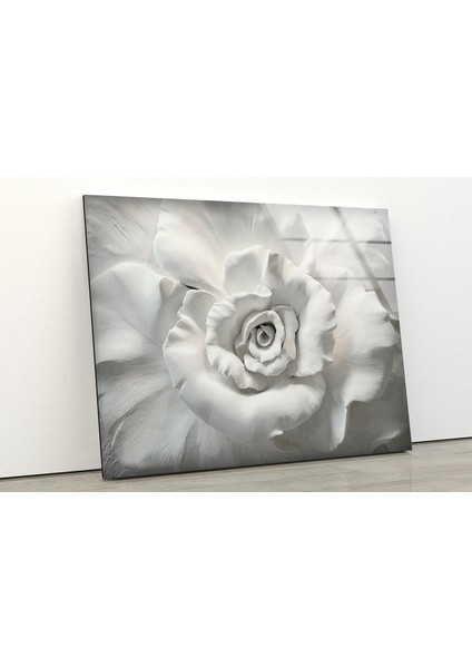 3D Gül Temperli Cam Duvar Tablosu modelleri
