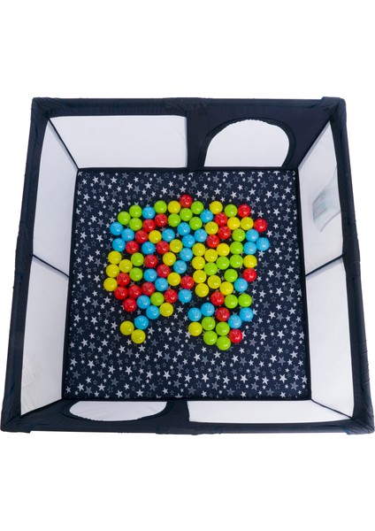 Playard Güvenli Bebek ve Çocuk Oyun Alanı Oyun Parkı 125X125 Oyun Matı ve Topları