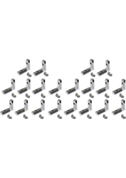 40 Adet T Yuvası L Şekli Iç Iç Köşe Konektörü Bağlantı Braketi Alüminyum Ekstrüzyon Profili Için 2020 Serisi Yuvası 6mm (Yurt Dışından) modelleri