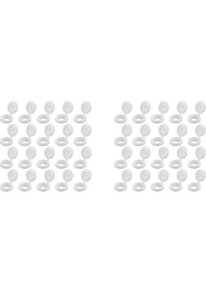 Jdxhlau 400 Adet Vidalı Kapak Plastik Menteşeli Vida Başı Kapakları Vida Kapak Kapakları Geçmeli Yedek Vida Dekoratif Kapaklar (Beyaz) (Yurt Dışından)