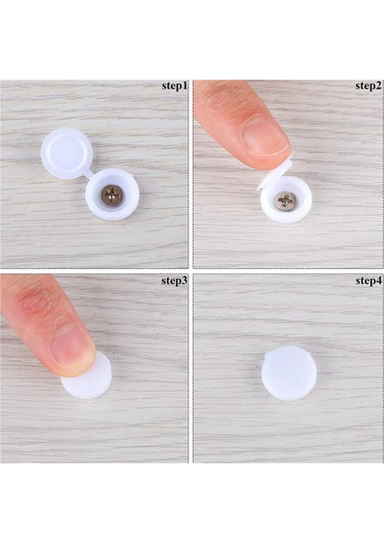 Jdxhlau 400 Adet Vidalı Kapak Plastik Menteşeli Vida Başı Kapakları Vida Kapak Kapakları Geçmeli Yedek Vida Dekoratif Kapaklar (Beyaz) (Yurt Dışından) fırsatları