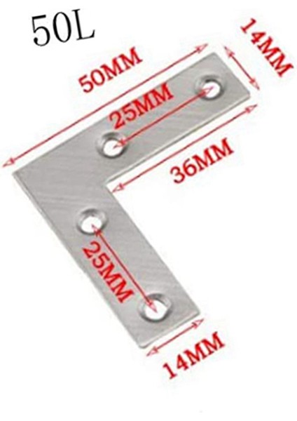 Köşeli Mesnet-20 * L Şeklinde Takviye Plakası-Gümüş (Yurt Dışından) fiyatları