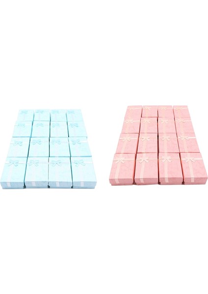 Takı Ekranı Için 32 Adet Kağıt Takı Hediye Kutuları-Yüzükler, Küçük Saatler, Kolyeler, Küpeler, Bilezik Hediye Paketi Kutusu - 16 Adet Pembe ve 16 Adet Gök Mavisi (Yurt Dışından) fiyatları