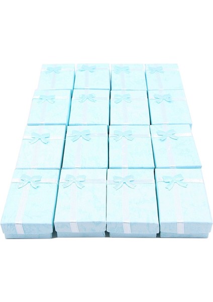 Takı Ekranı Için 32 Adet Kağıt Takı Hediye Kutuları-Yüzükler, Küçük Saatler, Kolyeler, Küpeler, Bilezik Hediye Paketi Kutusu - 16 Adet Pembe ve 16 Adet Gök Mavisi (Yurt Dışından) modelleri