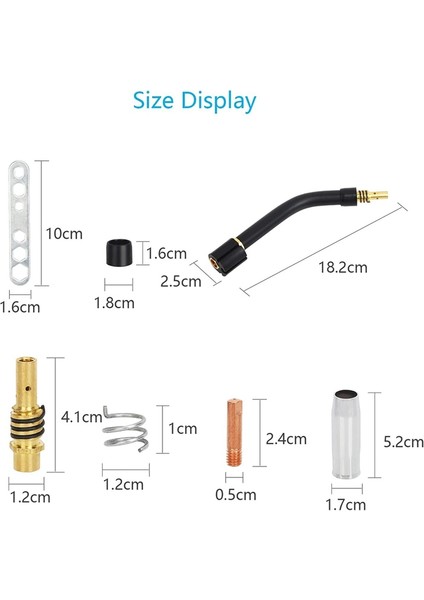 Jouyı 27 Adet MB15 Nozullar Iletişim Ipuçları Mıg Kaynakçı Torch Kiti Kuğu Boyun 15AK Mıg Kaynak Torch (Yurt Dışından)