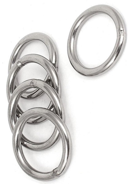 40MM x 5mm Paslanmaz Çelik Dokuma Çemberleme Kaynaklı O Ringler 10 Adet (Yurt Dışından)