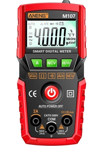 Mini Dijital LCD Multimetre Ac/dc Voltmetre Ametre Ampermetre Ohm Ölçer Nvc Gerilim Test Cihazı Multitester Desteği Arka Işık El Feneri (Yurt Dışından)