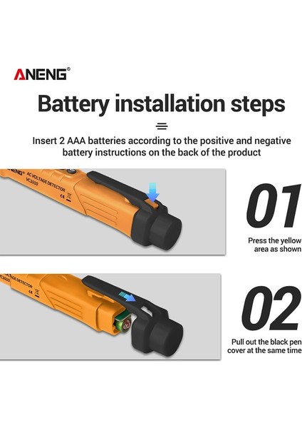 LCD Dijital Gerilim Dedektörleri 12-1000 V Ac/dc Temassız Kalem Test Cihazı Volt Metre Voltmetre Elektrik Test Kalemi (Yurt Dışından) fırsatları