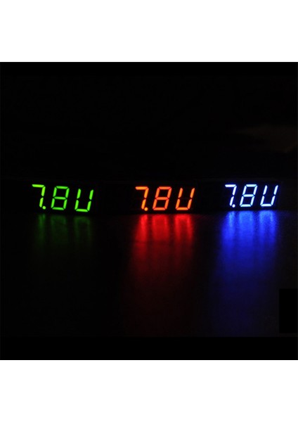 Araba Için 3 In 1 Dijital LED Zaman Saati Sıcaklık Gerilim Modülü Voltmetre (Yurt Dışından)