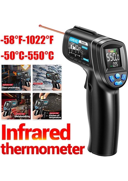 Elde Taşınabilir Temassız Dijital Kızılötesi Termometre Ir Lazer Termometre (Pilsiz) (Yurt Dışından)