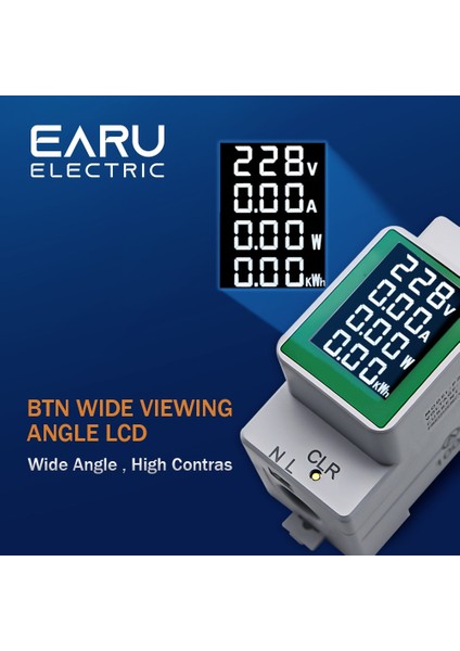 Din Ray Wattmetre Voltmetre Ampermetre Güç Ölçer AC50-300V Volt Amp Güç Faktörü Zaman Enerji Gerilim Akım Monitörü (Yurt Dışından) modelleri
