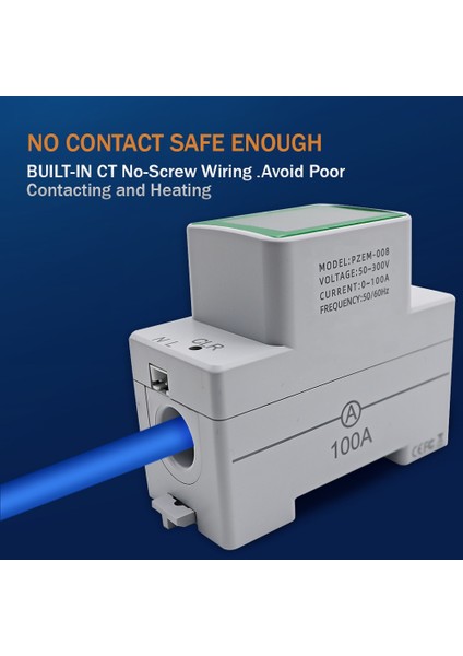 Din Ray Wattmetre Voltmetre Ampermetre Güç Ölçer AC50-300V Volt Amp Güç Faktörü Zaman Enerji Gerilim Akım Monitörü (Yurt Dışından) fırsatları