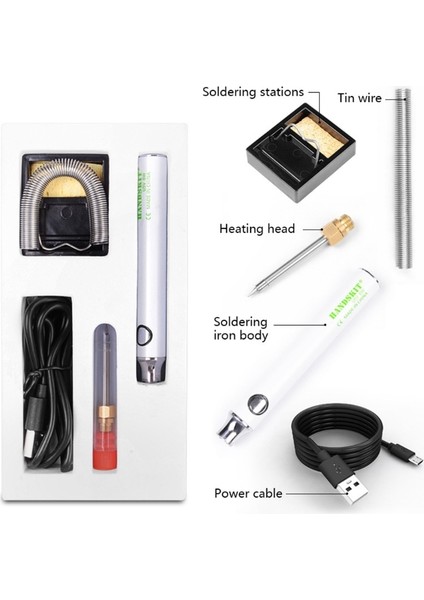 Mini 8W Havya Kiti Dıy Kaynak Kullanımı Için USB Şarj Kaynak Demir Ipuçları (Yurt Dışından) fırsatları