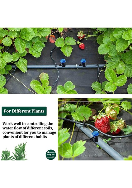 60 Adet Sulama Damla Verici Bahçe Bayrağı Sulama Damlatıcı, Ağaçlar ve Çalılar (Mavi Siyah, 2gph) (Yurt Dışından) indirimleri