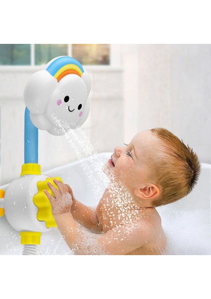 Sevimli Fil Bebek Banyo Duş Başlığı Çocuk Banyo Oyuncakları Manuel Ayçiçeği Duş Erkekler ve Kızlar Için Bebek Banyosu Su Spreyi - Sarı Bulut Duşu (Yurt Dışından)
