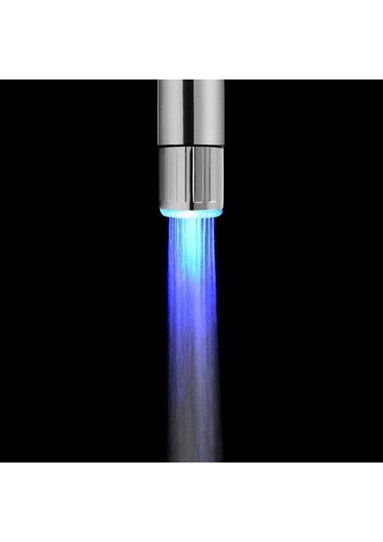 LED Işıklı Musluk Adaptörü Renk Değiştiren Minyatür Sensör Musluk Adaptörü - Gümüş 24MM Adaptör (Yurt Dışından) indirimleri