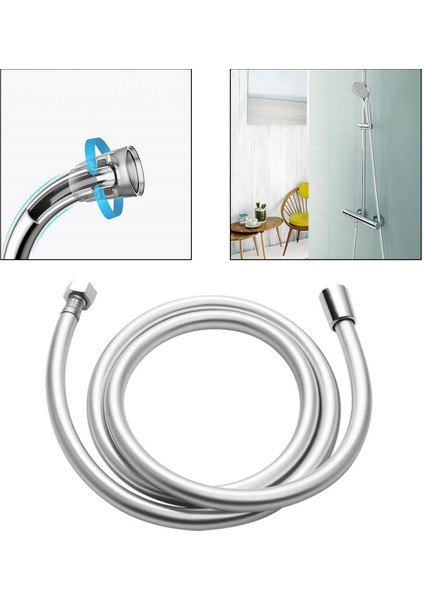 Pvc El Duş Hortumu G1/2'' Duş Başlığı Borusu Banyo Aksesuarları 1.5m (Yurt Dışından)