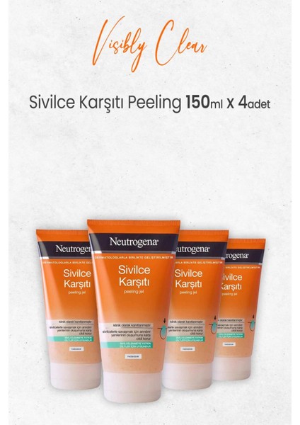 Visibly Clear Sivilce Karşıtı Peeling 150 ml x 4 Adet