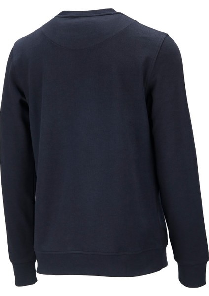 Erkek Standart Fit Bisikler Yaka Cep Fermuarlı Siyah Sweatshirt fiyatları