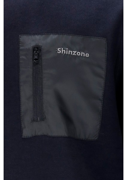 Erkek Standart Fit Bisikler Yaka Cep Fermuarlı Siyah Sweatshirt modelleri