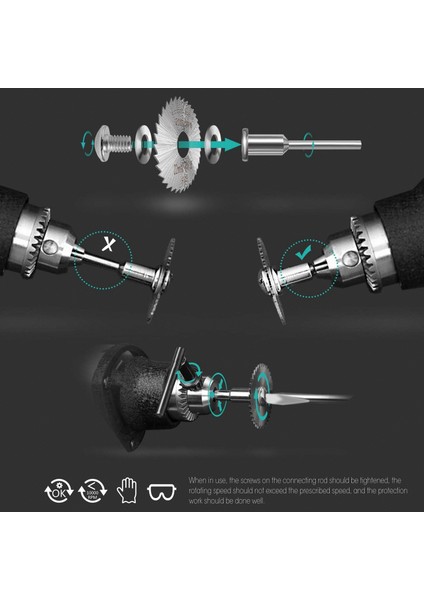 Döner Alet Için 36 Adet Kesme Çarkı Seti, Hss Daire Testere Bıçakları 6 Adet, Reçine Kesme Diskleri 20 Adet Elmas Kesme Tekerlekleri 10 Adet 2 Tornavida ile (Yurt Dışından) fırsatları