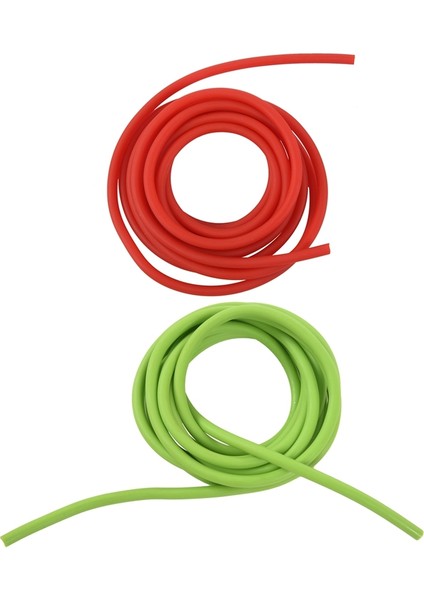 Adet Boru Egzersiz Lastiği Direnç Bandı Mancınık Dub Elastik 2.5m, Kırmızı ve Yeşil (Yurt Dışından) indirimleri