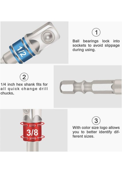 Le 6 Adet Manyetik Tornavida Bit Tutucu 1/4 Hex Şaftlı Altıgen Somun Sürücüleri Darbe Delik Testereler Maça Uçları Dönüşüm Aksesuarı (Yurt Dışından) fiyatları