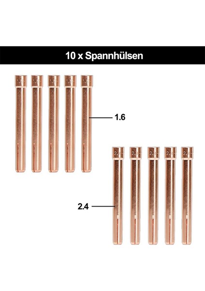 Tıg Kaynak Aksesuarları Seti, Adaptör Kılıfları+ Muhafaza+ Seramik Nozullar+ Wp-26 Tıg Kaynak Torcu Için Tungsten Elektrotlar (Yurt Dışından)