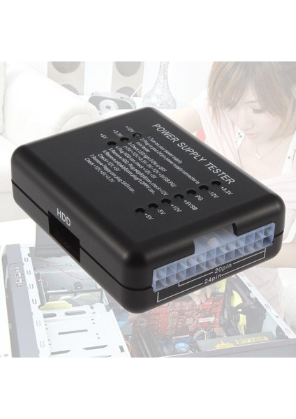 Te LED 20/24 Pin Psu Atx Sata HDD Güç Kaynağı Test Cihazı Checker Metre Pc Bilgisayar (Yurt Dışından)