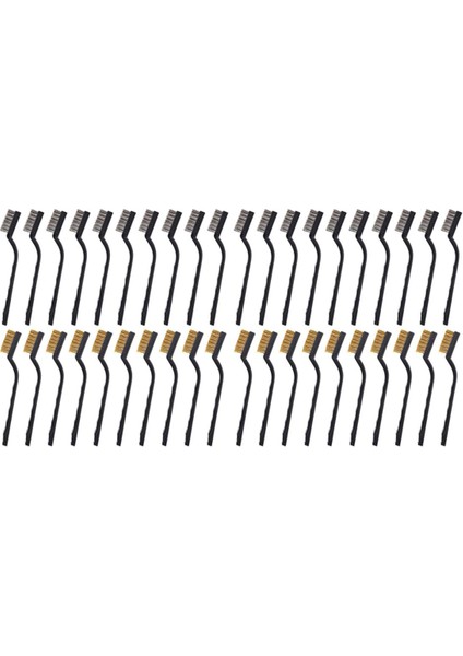 40 Adet Tel Fırça Metal Fırça Kaynak Cürufu ve Pas Çizik Fırçası Kavisli Saplı Cüruf Fırçası Tel Pas Fırçası (Yurt Dışından)