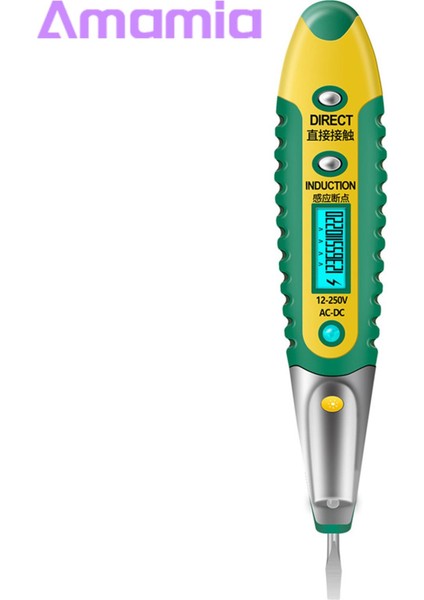 Amamia Elektrikli Test Kalemi Hassas Temassız Ac Dc 12-250V Gerilim Test Kalemi (Yurt Dışından)