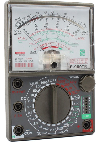 Analog Multimetre DE-960TR Ac Dc Volt Ohm Akım Testi Elektriksel (Yurt Dışından)