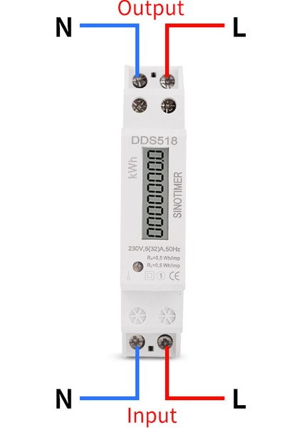 Sınotımer 230V Tek Fazlı Din Raylı LCD Dijital Ekran Elektrik Tüketimi Enerji Watt Metre Wattmetre 5-32A Ac 50Hz (Yurt Dışından) modelleri