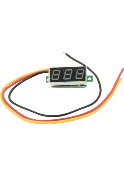 4x Mini Dijital Voltmetre Dc 0-100V LED Panel Gerilim Ölçer 3 Telli Kırmızı (Yurt Dışından)