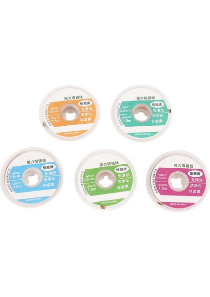 5 Lehim Sökme Kablosundan Oluşan Paket 1,5/2,0/2,5/3,0/3,5 mm 1,5 Kaynaklı Fitil Tel Kaynakçı Sökme Kiti (Yurt Dışından) indirimleri