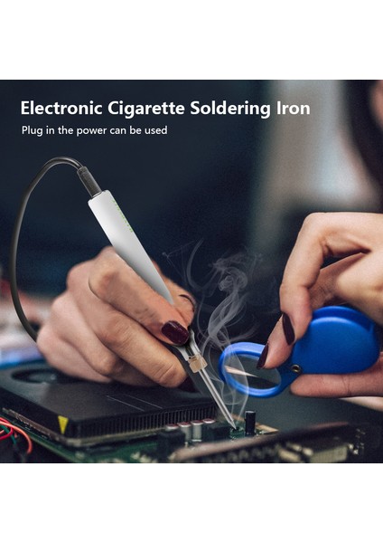 Handskıt USB Şarj Havya 5 V 8 W Ayarlanabilir Sıcaklık Elektrikli Havya Kiti ile Lehimleme Standı Lehim Teli (Yurt Dışından) fiyatları