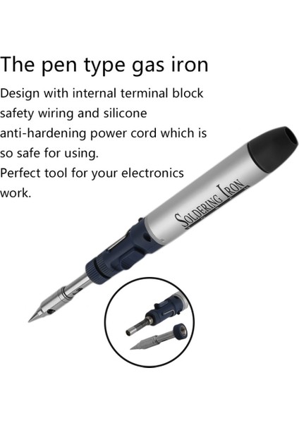 2 In 1 12ML Kalem Şekli Gaz Havya Aracı, Havya Kafası ile (Yurt Dışından) indirimleri