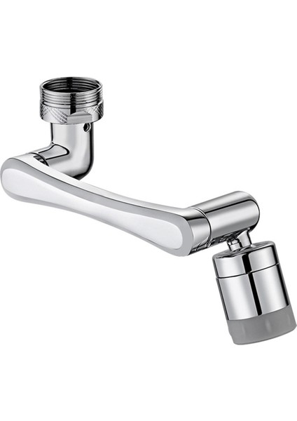 Evrensel Musluk Genişletici Çift Dişli 2 Su Çıkış Modu Bakır Krom Kaplama 1440° Dönen Lavabo Sı Genişletici (Yurt Dışından)