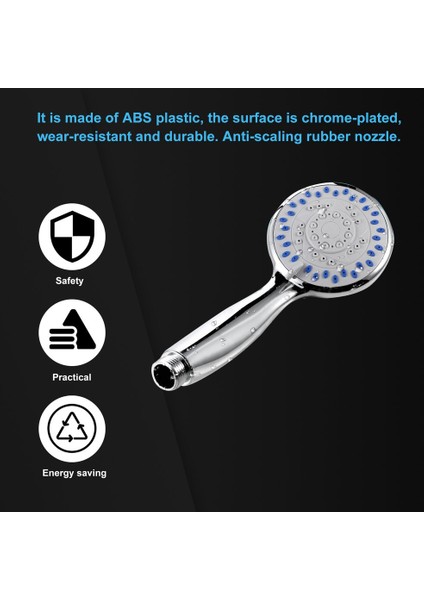 Evrensel 3 Mod Krom El Banyo Duş Püskürtme Ucu Ahizesi - Gümüş (Yurt Dışından) indirimleri