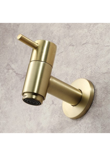 Nanlıy-Fırçalanmış Altın Yuvarlak Bakır Duvara Monte Çamaşır Makinesi Musluk Paspas Havuz Dokunun Bahçe Açık Banyo Su Musluk (Yurt Dışından) indirimleri