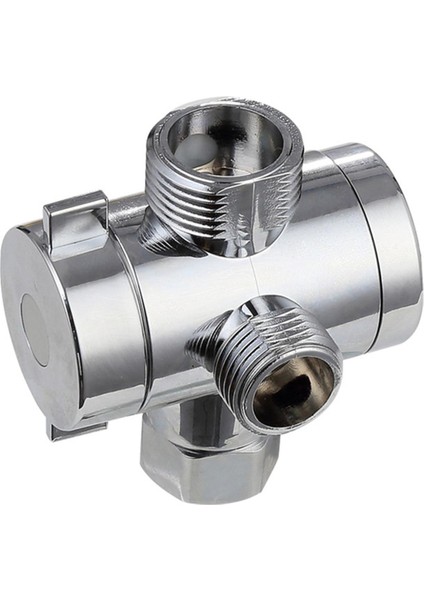 Abs Krom 3 Yollu Yönlendirici Hortum Bağlantısı T Şekli Adaptör Konnektörü Açılı Vana Hortum Banyo Duş Kolu Tuvalet (Yurt Dışından)