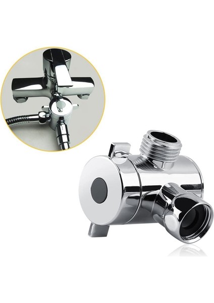 Abs Krom 3 Yollu Yönlendirici Hortum Bağlantısı T Şekli Adaptör Konnektörü Açılı Vana Hortum Banyo Duş Kolu Tuvalet (Yurt Dışından) indirimleri