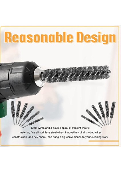 Paslanmaz Çelik Delik Fırçası Paslanmaz Çelik Kıllar Altıgen Saplı Matkap Için Tel Fırça 12 Adet (Yurt Dışından) modelleri