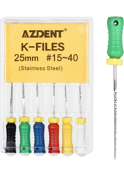Adet/paket Azdent Diş El Kullanımı K Dosyaları 25MM Paslanmaz Çelik Endodontik Kök Kanal Dosyaları Diş Hekimi Araçları Diş Laboratuvarı Aletleri (Yurt Dışından) modelleri