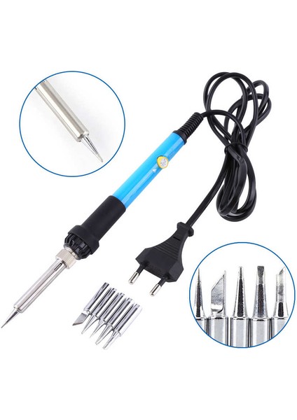 Kaynak Demiri 220V 60W Ayarlanabilir Sıcaklık Elektrikli Lehimleme Aracı 5 Ipuçları ile (Yurt Dışından) fırsatları