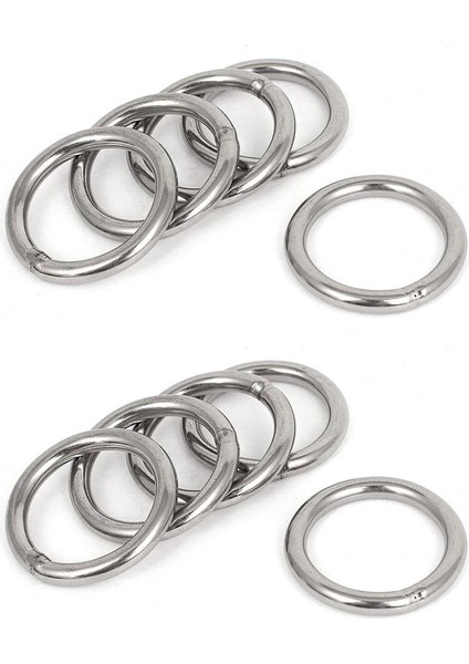 Xhhdqes 40MM x 5mm Paslanmaz Çelik Dokuma Çemberleme Kaynaklı O Yüzükler 10 Adet (Yurt Dışından)