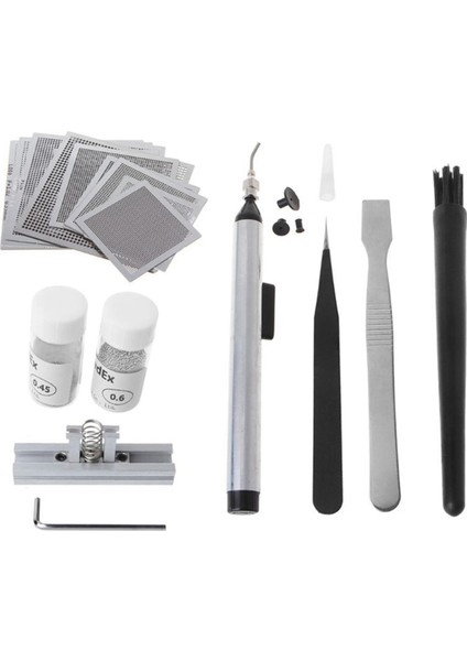 Bradoo-Bga Reballing Doğrudan Isı Şablonları Lehim Pastası Kalay Topları Istasyonu Çelik Hasır Bga Reball Kiti Smt Rework Onarım Için (Yurt Dışından)